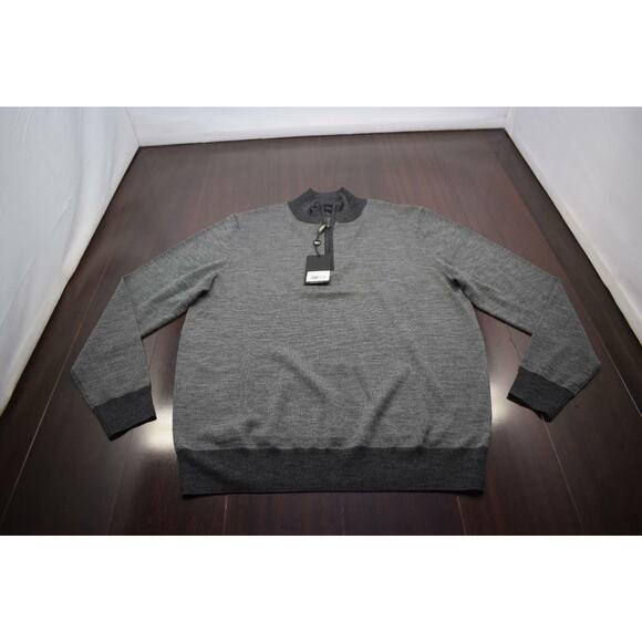 40035 New Bobby Jones 1930 100% Wool Zip Neck Pullover Sweater Medium $195 - Picture 5 of 8